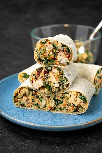 Wrap met frisse kipsalade
