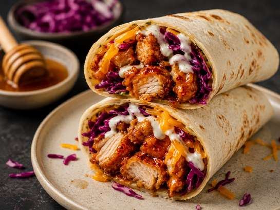 Kipwrap met pittige honing