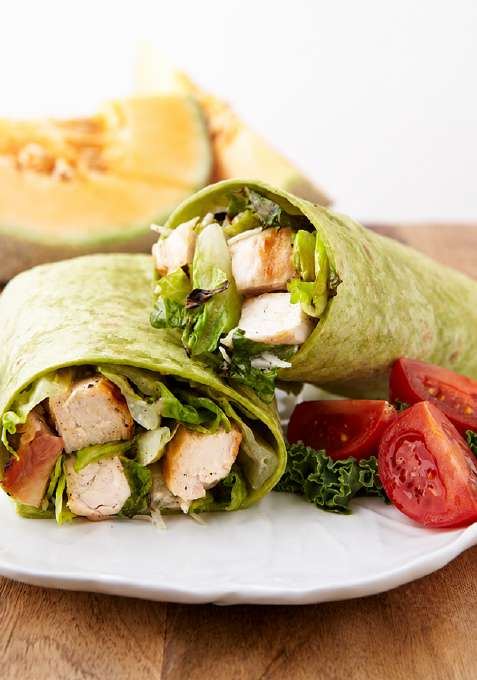 Caesarwrap met gegrilde kip