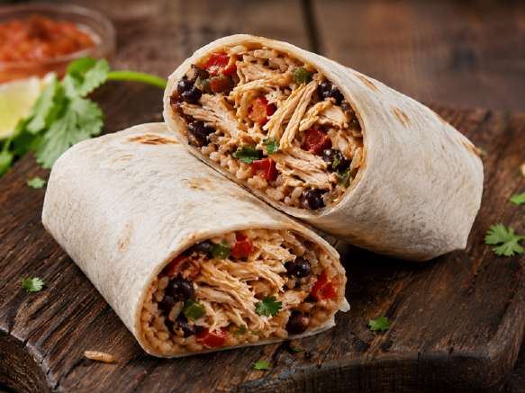 Burrito in restaurantstijl
