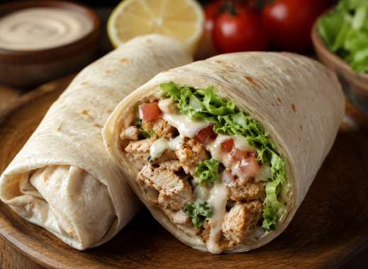 Libanese kipburrito
