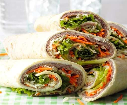 Rosbiefwrap met romige kaas