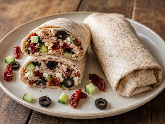 Mediterrane tonijnwrap met feta