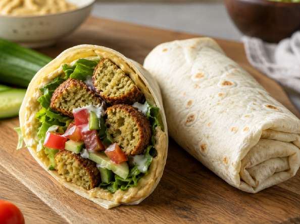Falafelwrap met hummus