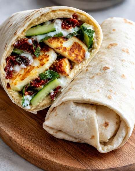Mediterrane halloumiwrap
