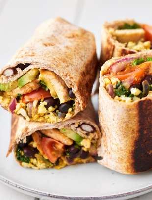 Burrito met jerk-tofu